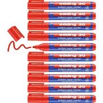 Marqueur Papier Encre Brillante 30 Rouge Pointe Ronde 1 5-3 mm x 10 EDDING