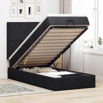 vidaXL Lit ottoman avec matelas noir 90x200 cm tissu