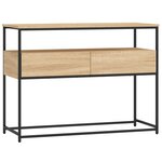vidaXL Table console chêne sonoma 100x40x75 cm bois d'ingénierie
