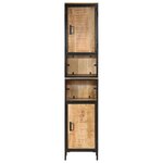 vidaXL Armoire de salle de bain 40x27x180 cm fer et bois de manguier