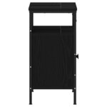 vidaXL Armoire lavabo de salle de bain chêne noir 60x30x60 cm