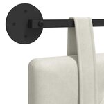 vidaXL Tête de lit suspendue Crème Velours