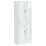 vidaXL Ensemble de Meubles 2 Pièces Blanc brillant Bois d'ingénierie