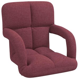 vidaXL Chaise de sol réglable avec accoudoir Bordeaux