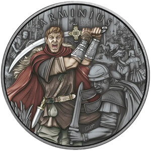Monnaie ARMINIUS Legendary Warriors 1 Oz Medaille Argent (PRÉCOMMANDE)