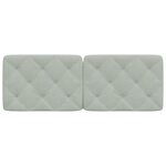 vidaXL Coussin de tête de lit gris clair 140 cm velours