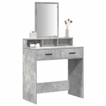 vidaXL Table de Toilette Gris béton 79 x 41 x 140 cm Bois d'ingénierie