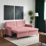 vidaXL Canapé-Lit Rose Tissu