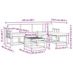 vidaXL Ensemble de canapés d'extérieur 6 pc Blanc et crème