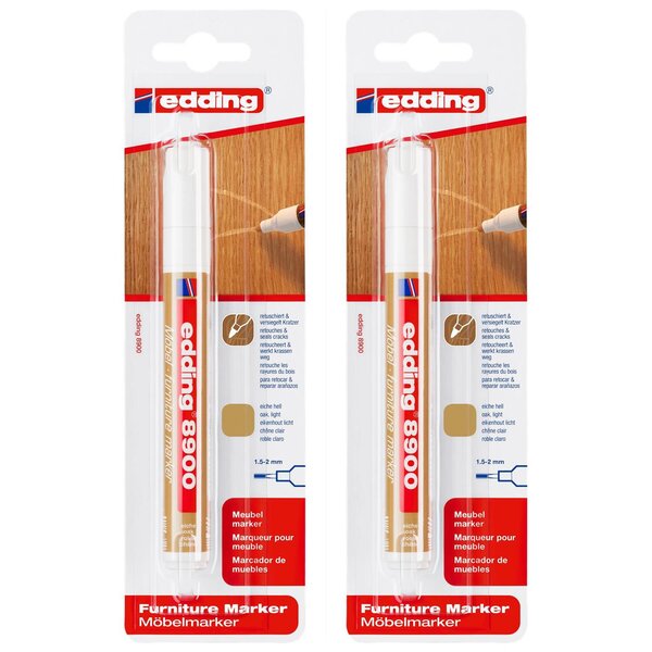 Marqueur pour meuble 8900 blister de 1 chêne clair 1 5-2 mm x 2 EDDING