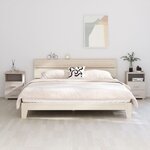vidaXL Tables de chevet HAMAR 2 Pièces Blanc 40x35x62 cm Bois massif