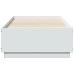 vidaXL Cadre de lit blanc 90x190 cm bois d'ingénierie
