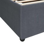 vidaXL Cadre de lit avec matelas Gris foncé 90 x 200 cm Velours