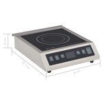 vidaXL Table de cuisson à induction électrique et écran tactile 3500 W