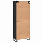 vidaXL Haut Armoire Chêne noir 69 5 x 34 x 90 cm Bois d'ingénierie