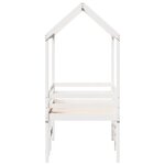 vidaXL Lit haut sans matelas blanc 75x190 cm bois de pin massif
