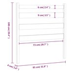 vidaXL Tête de lit 81x4x100 cm Bois massif de pin