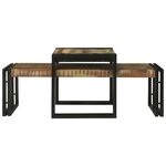 vidaXL Table basse 2 Pièces Multicolore bois de récupération massif