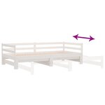 vidaXL Lit coulissant sans matelas blanc 80x200 cm