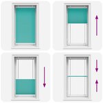 vidaXL Store plissé vert pétrole 80x150 cm largeur du tissu 79 4 cm