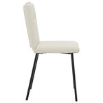 vidaXL Chaises à manger lot de 4 Crème Velours