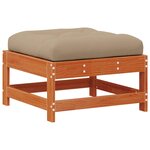 vidaXL Ensemble de salon de jardin 7 Pièces Brun cire Bois de pin massif