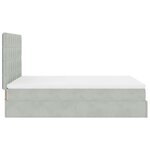vidaXL Cadre de lit ottoman avec matelas gris clair 140x200 cm velours