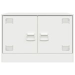 vidaXL Meuble TV blanc 67x39x44 cm acier
