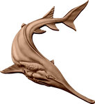 Pièce de monnaie en cuivre 50 cents g 26 millésime 2023 extinct animals white sturgeon