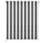 vidaXL Store roulant d'extérieur 60x230 cm Rayures anthracite et blanc