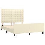 vidaXL Cadre de lit sans matelas crème 140x200 cm similicuir