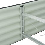 vidaXL Lit surélevé de jardin 400x80x44 cm Acier galvanisé Gris