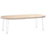 vidaXL Pieds en épingle à cheveux pour consoles  lot de 4  blanc  72 cm  acier massif