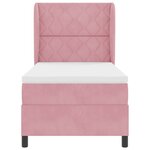 vidaXL Lit à ressorts avec matelas Rose 100 x 200 cm Velours