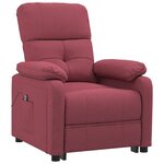 vidaXL Fauteuil inclinable électrique Rouge bordeaux Tissu