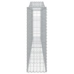 vidaXL Paniers à gabions arqués 10 Pièces 400x30x100/120 cm Fer galvanisé