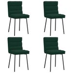 vidaXL Chaises à manger lot de 4 Vert foncé Velours