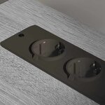 vidaXL Gabarit de bureau avec station de recharge Sonoma gris