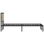 vidaXL Cadre de lit en métal sans matelas chêne sonoma 140x200 cm