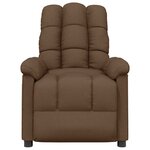 vidaXL Fauteuil inclinable Marron Tissu