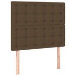 vidaXL Cadre de lit avec tête de lit marron foncé 120x200 cm Tissu