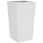 vidaXL Jardinières 4 Pièces blanc 32 5x32 5x57 cm polypropylène