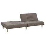 vidaXL Canapé-lit taupe tissu
