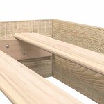 vidaXL Lit Bibliothèque Chêne sonoma 100 x 200 cm Bois d'ingénierie