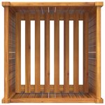 vidaXL Jardinière avec doublure 50x50x75 cm bois massif d'acacia
