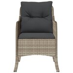vidaXL Chaises de jardin coussins lot de 2 gris clair résine tressée