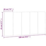 vidaXL Coussin de tête de lit Hanko bleu 100 cm velours