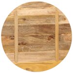 vidaXL Dessus de table Ø 80x2 5 cm rond bois massif de manguier brut