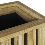 vidaXL Jardinière avec Doublure 33x33x85 cm Bois Imprégné de Pin