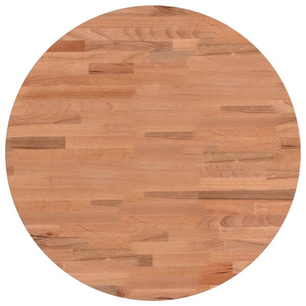 vidaXL Dessus de table Ø50x1 5 cm rond bois massif de hêtre